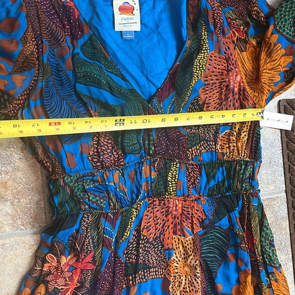 Farm Rio Puff Sleeve Maxi Dress Size M NWT - Picture 13 of 16
